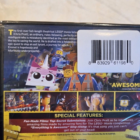 🌴3/$15🌴 The LEGO Movie (DVD) NEW FACTORY SEALED Family Comedy Chris Pratt - Picture 3 of 5